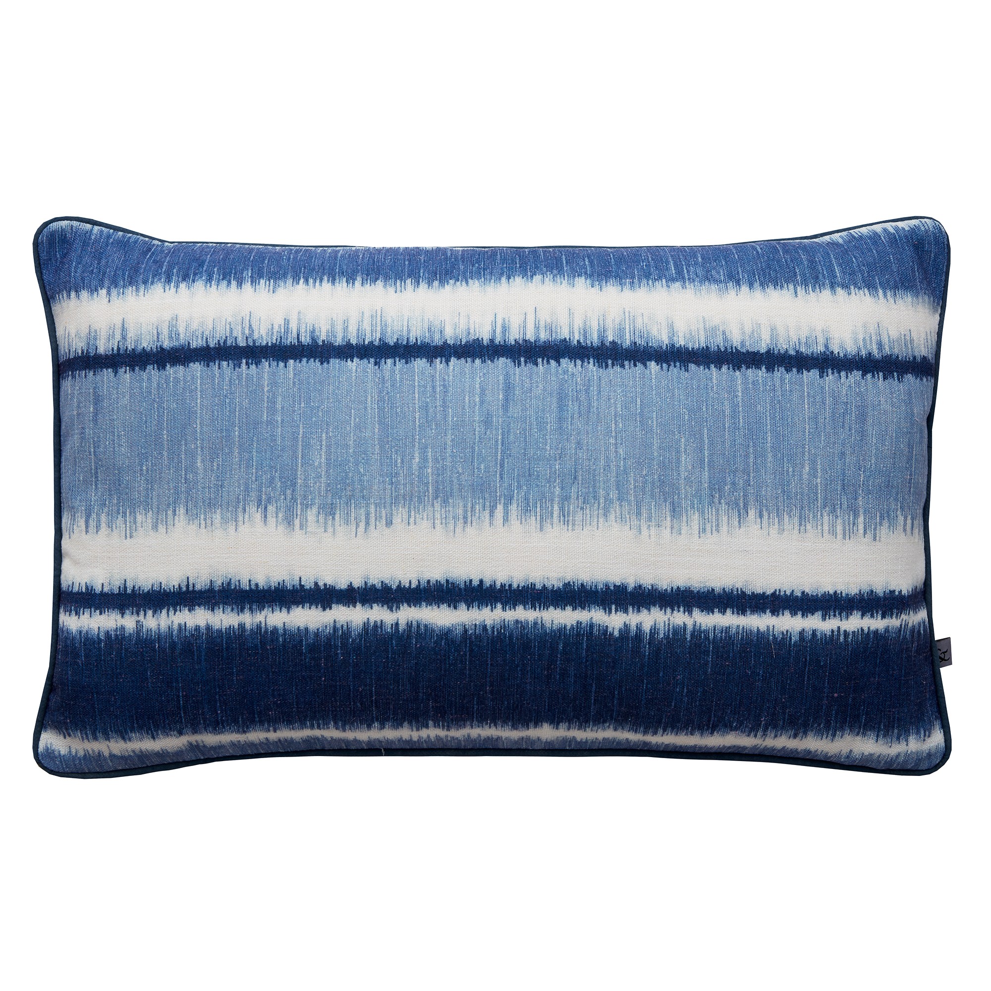 Ikat Stripe Cushion By Graham Brown In Blue